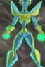 Placeholder: This new alien from the Ben 10 cartoon looks like an alien with an advanced and amazing appearance. He is distinguished by his slender and flexible body, which indicates his high alien capabilities. His skin appears light blue, adding to his feral character