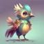 Placeholder: cute character design of a fantasy bird