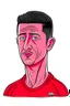 Placeholder: Robert Lewandowski Polish soccer player cartoon 2d