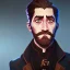 Placeholder: Portrait of a 30 year old warlock like Jake Gyllenhaal, Sherlock Holmes and Mary Poppins