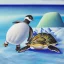 Placeholder: turtle and iceberg and penguin