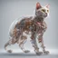 Placeholder: Mechanical anatomy of a cat being, transparent skin revealing all the mechanisms 8k