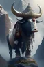 Placeholder: the sacred bull is beautifully adorned, in an ancient mountain-top ceremony.