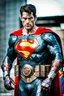 Placeholder: Rusted cyborg Superman, photograph