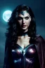 Placeholder: gal gadot as evil queen in black leather, angry, stern look, volumetric lighting, particales,highly detailed,cinematic, deep colours,8