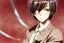 Placeholder: Detailed pretty anime boy, brown hair with blonde strips, keep head in frame, headshot, glaring, brown eyes, covered in bandages, looking serious, illustration, digital painting, only one character, color scheme red, wearing many bandages, Osamu Dazai inspired, anime inspired, manga, dazai, red hair, Chuuya, pretty, scruffy, angry, brooding, manga inspired, small nose, long lower eyelashes, handsome, one character, headshot, glaring, cute, wearing a bandage on neck, small nose, scruffy hair