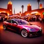 Placeholder: A Tesla's 'Model S Plaid' is performing donuts, in 'Jemaa el-Fnaa', in Marrakesh. CINEMATIC. WIDE ANGLE LENS.