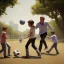 Placeholder: Hugh Laurie and Matt Smith playing soccer with kids in the back streets of Buenos Aires