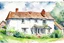 Placeholder: loose watercolour of an English cottage