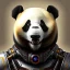 Placeholder:  A beautiful portrait of a "cyborg panda" with rusty mask, full-scale head and shoulders portrait, 8k resolution concept art portrait by dynamic lighting hyperdetailed intricately detailed Splash art trending on Artstation triadic colors Unreal Engine 5 volumetric lighting Splash art fantasy"