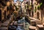 Placeholder: Busy ancient streets, alleys, small bridges and flowing water