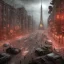 Placeholder: Post-apocalyptic City, Dark, Crowded