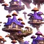 Placeholder: A lumpy mushroom house floating in space. neutral colors, white, royal blue purple, Detailed gloss Painting, rich color, fantastical, intricate detail, splash screen, hyperdetailed, insane depth, concept art, 8k resolution, trending on Artstation, Unreal Engine 5, color depth, dynamic lighting, splash art, dramatic, masterpiece, excellent quality beautiful Imaginative, unique,