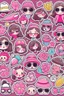 Placeholder: girly stickers template