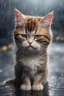 Placeholder: Sad cat crying in the rain