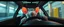 Placeholder: car driving happy 2d neon fluffy rat elf scumbag in the style of Escher and Giger and Fallout 4, pinhole cam, airbrush 3d rendering, on tv screen:A five-second cinematic single take in a clean industrial presentation hall.