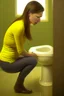 Placeholder: woman pooping