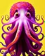 Placeholder: portrait of an octopus in the style of Chris Ryniak