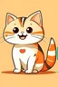 Placeholder: sweet illustration of a cat, in a cartoon style