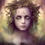 Placeholder: Portrait of beautiful girl, plant, metal, feathers, Dryad, fae, sidhe, ominous, nature, plants, wildflower, facepaint, dnd character portrait, intricate, oil on canvas, masterpiece, expert, insanely detailed, 4k resolution, retroanime style, cute big circular reflective eyes, cinematic smooth, intricate detail , soft smooth lighting, soft pastel colors, painted Renaissance style, 800mm lens