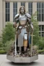 Placeholder: Portrait Art **Featured Art:** Sculptural Tribute: Craft a larger-than-life sculpture of Joan of Arc using recycled materials or sustainable resources, highlighting the importance of environmental stewardship in the pursuit of justice. The sculpture could be placed in a public space, serving as a reminder of the ongoing struggle for universal rights and the power of individual agency. **Appearance:** portrait of Joan of Arc (a French women patron saint of France, honored as a defender of the Fre