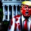 Placeholder: Ultra realistic image night, Donald trump zombie, suit, blood, torn arm, night, the walking dead style, dark ambient, highly detailed, White House background, concept art, unreal engine 5, ray tracing, RTX, ultra detail, volumetric lighting, high definition, high resolution.