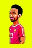 Placeholder: Mohamed Salah Egyptian soccer player, cartoon 2d