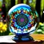 Placeholder: stained glass mandala in a crystal ball