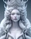 Placeholder: gorgeous goddess of winter wearing an elaborate ice crown with a beautiful gray wolf, 8k resolution, centered, high-quality, fine-detail, iridescent, intricate, digital art, detailed matte, volumetric lighting, beautiful, illustration, 3D octane render, margaret weiss, brian froud, howard lyon, selina french, anna dittmann, annie stokes, lisa parker, greg rutowski,