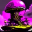 Placeholder: A fantabulous black, lemon, and pink (((mushroom tower house))) erected atop a (geologic pillar), surrounded by the uncanny imaginative ((( swirling skies))), offset by the stark hues of a (neon-tinged nebulous space scape), within. captured by the hand a skilled master painter with a focus on (softly blurred compositions and voluminous lighting).