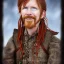 Placeholder: Portrait of Courtney Gains as a ruggedly handsome but joyful roguish pirate, charismatic, attractive male, masculine, perfect, precisely detailed, lightly freckled face, highly detailed clear blue eyes, meticulously detailed multi-hued ginger carrot colored cherry fire red hair; Malachai of the corn; fantasy, intricate, elegant, highly detailed, digital painting, artstation, concept art, matte, sharp focus, illustration, art by artgerm and greg rutkowski and alphonse mucha