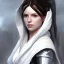 Placeholder: a _ fantasy _ style _ portrait _ painting _ of beautiful white female black silky hair short head smirk round face hood robe rpg dnd oil _ painting _ unreal _ 5 _ daz. _ rpg _ portrait _ extremely _ detailed _ artgerm _ greg _ rutkowski _ greg