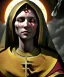 Placeholder: The Virgin Mary, cry in the dark, blood, darkness, Outlast, photorealistic illustration, 8k