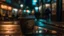 Placeholder: cup of coffee on the street at night, focus mood Generative AI