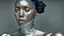 Placeholder: Haitian Woman with a broken nose wearing a silver latex bodysuit