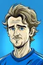 Placeholder: Antoine Griezmann French football player ,cartoon 2d