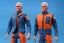 Placeholder: A Single Mike pence g.i. joe toy doll With a Laser gun space force Blue cloth uniform, fluorescent orange, whole body wide view