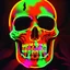 Placeholder: a field of 1000s of cartoonish, anatomically correct, skulls, vivid RANDOM BRIGHT neon colors, dark comedy, well lit, high detail, photorealistic, horrorcore, fun, scary, dead