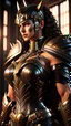 Placeholder: Wonder Woman, Steampunk, Noir, ultra-detailed armor, Full body shot, dynamic shot, vivid, richly saturated colors, Full Body, cinematic atmosphere, immersive, global illumination, intricate shadows, reflections, Octane render, hyper-realistic, unparalleled detail, 8K, physically-based rendering, dynamic angles, intricate textures, subsurface scattering, timeless masterpiece, ray-tracing, depth-of-field, neural networks, ambient occlusion