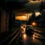 Placeholder: leaving home photo quality dark rainy sunset mood