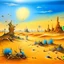 Placeholder: desert scene in the style of salvador dali