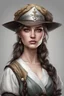 Placeholder: portrait of a woman, realistic style, ugly, concept art, true anatomy, clothing accessories, fantasy medieval, nurse, emotion, hat,