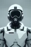 Placeholder: Joi, Black intergalactic pilot suit, portrait, bright white eyes, wearing high tech pilot breathing mask, beautiful face, white smoke, dark, rage, sorrow, high definition, ultra 8 k, volumetric lighting, blue fire, fog