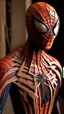 Placeholder: spiderman made from wood, ultra realistic, 4k, ultra detail, full body, full picture, --ar 9:16