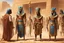 Placeholder: Pharaoh's assistant orders his soldiers to enter the leather bags