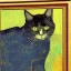 Placeholder: Portrait of a cat by Van Gogh