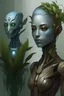 Placeholder: A portrait of a vaguely female and humanoid sentient plant