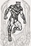 Placeholder: out line art of BLACK PANTHERsuper HIRO colouring pages with white background ,skech style ,full body. only use outline,mandala style,clean line art,white background,no shadow and clear and well outlined