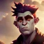 Placeholder: portrait photography of troll, dragon theme art, light happy atmosphere, 8K, close-up face, anatomically perfect face, clouds and sun, ignore NSFW