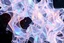 Placeholder: create A picture of 3d complex hypnotic fractal translucent 3D geometry structures evolving and morphing, fluid geometry shifting between organic and geometric forms, iridescent glass material with internal glow and pretty bubbles inside,instances must have random translucent material smooth must capture comple struct , galaxy background, seamless motion, cinematic lighting, generative art style.